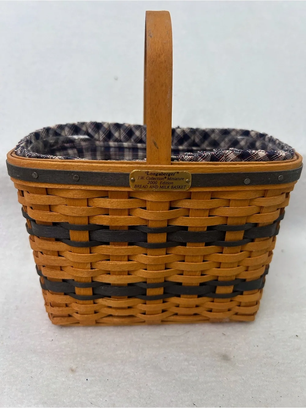 Longaberger J.W. Collection Miniature Bread & Milk Basket